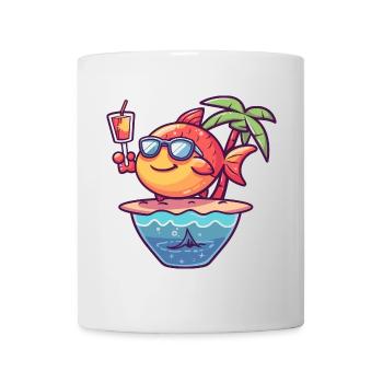 Fisch Sommer Ozean Comic - Tasse - Weiß - Vorne