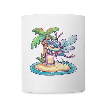 Dragonfly Summer Beach Comic - Mug - white - Front