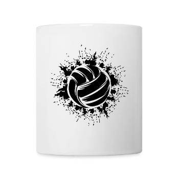 Volleyball Ball Explosion Volleyballer Symbol Logo - Tasse - Weiß - Vorne