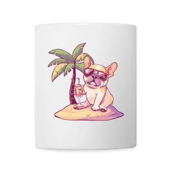 Buldog Français Chien Été - Mug blanc - blanc - Devant