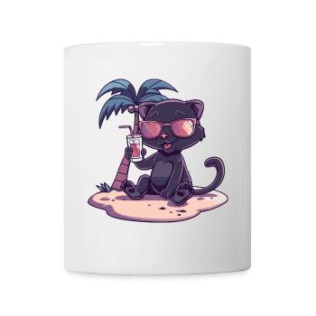 Panther Summer Beach Comic - Mug - white - Front
