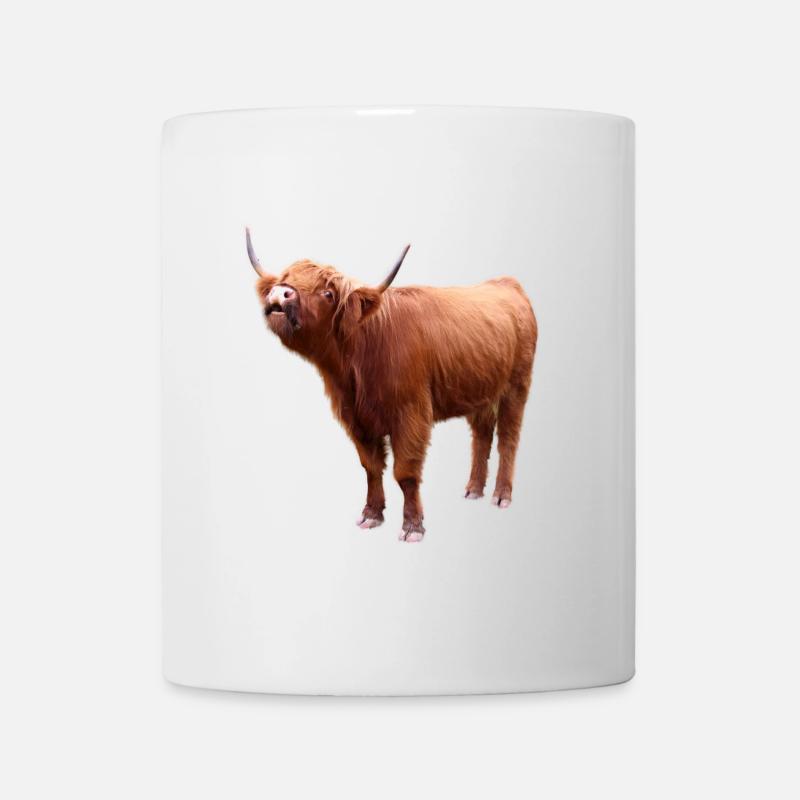 Schottisches Hochlandrind - Tasse - Weiß