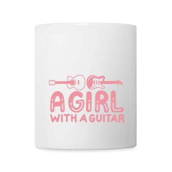Gitarristin Gitarre - Tasse - Weiß - Vorne