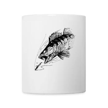 Fisch des Lebens! - Angeltshirt Zanderangriff 2 - Tasse - Weiß - Vorne