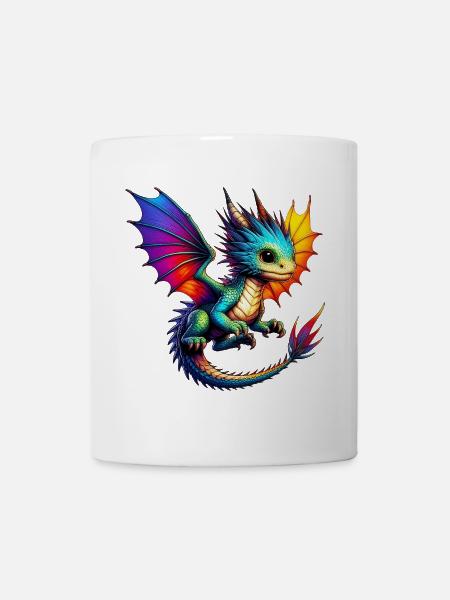Drache - Tasse - Weiß