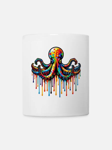 Oktopus - Tasse - Weiß