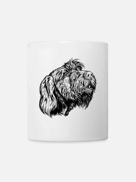 Pudelpointer redet mit - Tasse - Weiß