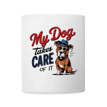 My Dog Takes Care Of It - Gangster Dog - Mug - white - Front