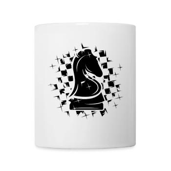 Schach knight Schachfigur Verein Illustration Logo - Tasse - Weiß - Vorne