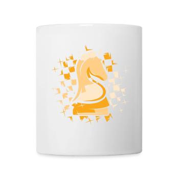 Schach Knight Farben Schachmuster Illustration - Tasse - Weiß - Vorne
