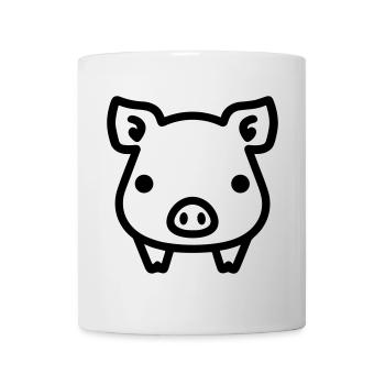 cochon - Mug blanc - blanc - Devant