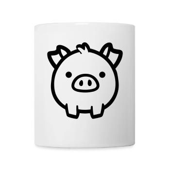 cochon - Mug blanc - blanc - Devant
