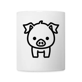 cochon - Mug blanc - blanc - Devant