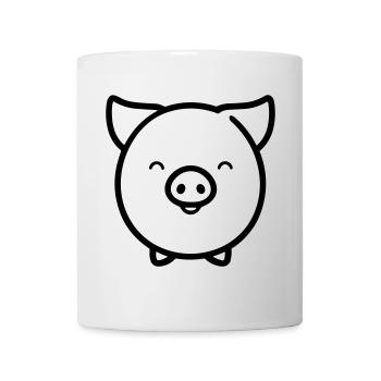 cochon - Mug blanc - blanc - Devant