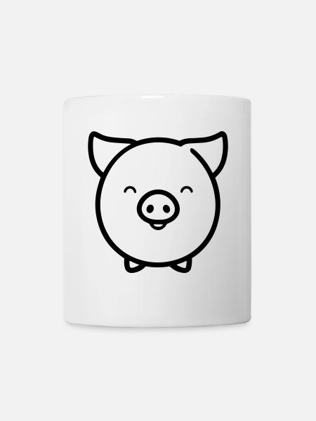cochon - Mug blanc - blanc