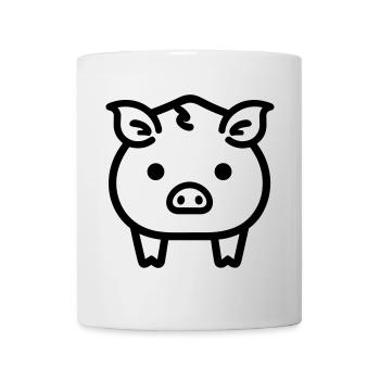 cochon - Mug blanc - blanc - Devant