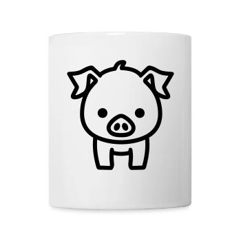 cochon - Mug blanc - blanc - Devant