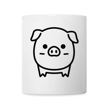 cochon - Mug blanc - blanc - Devant