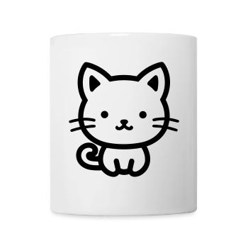 Katze - Tasse - Weiß - Vorne