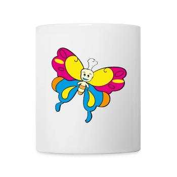 papillon coloré papillon - Mug blanc - blanc - Devant