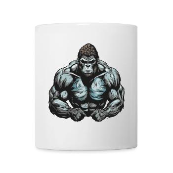 Gorilla Gym Muscles Bête - Mug blanc - blanc - Devant