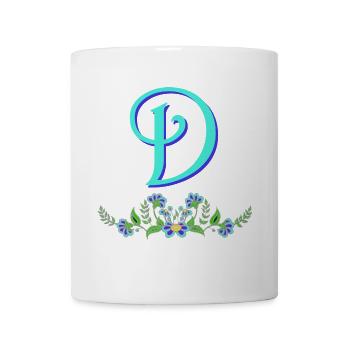 Flower Blue D - Mug - white - Front