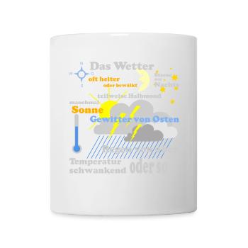 Stimmungsvoller Wetter- und Naturmotiv - Tasse - Weiß - Vorne