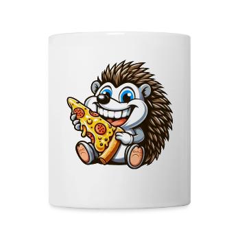 mignonne hyène se balançant terrain de jeu dessin animé - Mug blanc - blanc - Devant