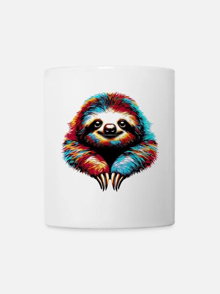 Faultier - Tasse - Weiß