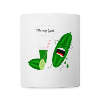 Conception humoristique de concombre avec cri - Mug blanc - blanc - Devant