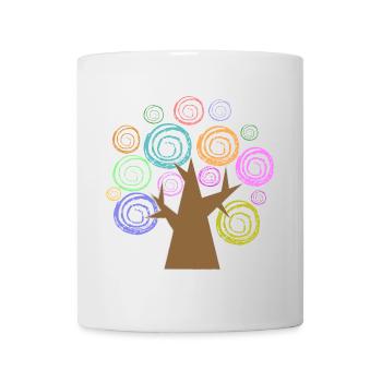 Colorful Spiral Baum Design - Tasse - Weiß - Vorne