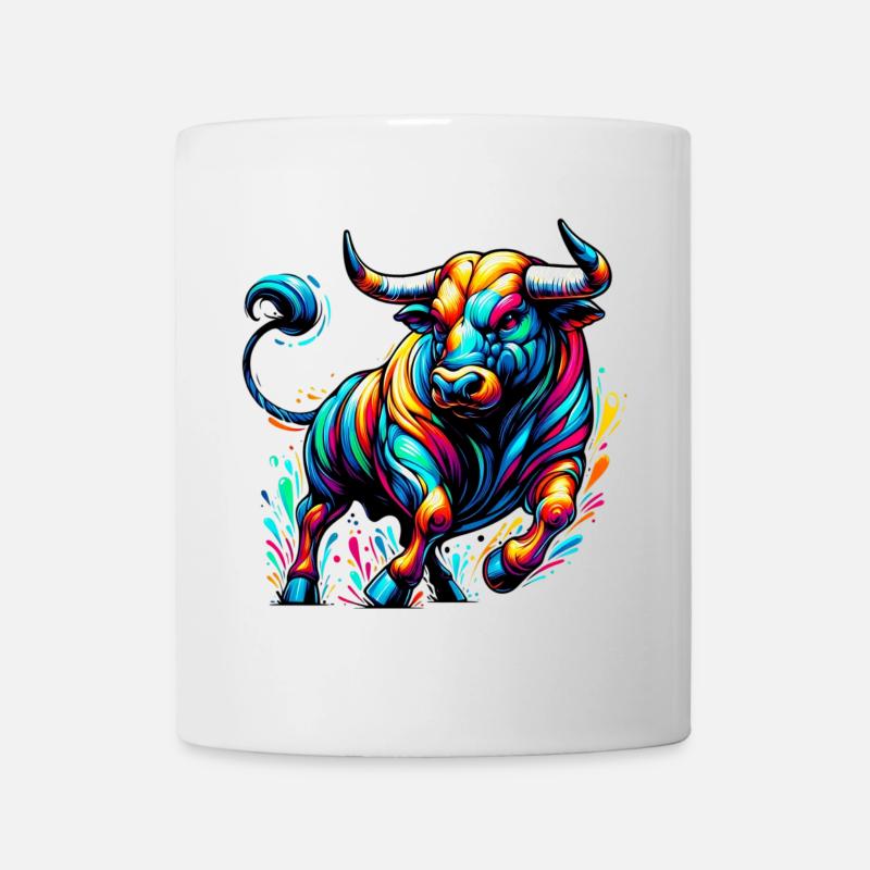Stier - Tasse - Weiß