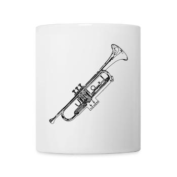 Trompeten Zeichnung - Tasse - Weiß - Vorne