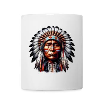 Amerikanischer Indianer Amerikaner - Tasse - Weiß - Vorne