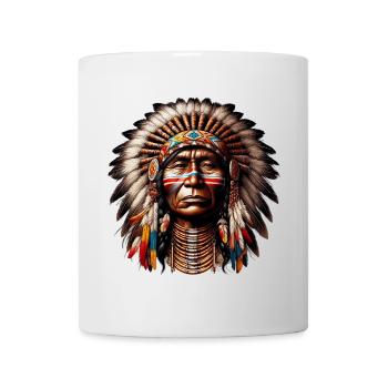 Amerikanischer Indianer Amerikaner - Tasse - Weiß - Vorne