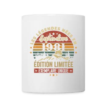 Retro 1981 - Legends born in September 1981 - Mug - white - Front