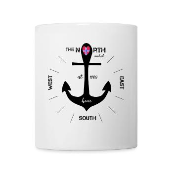 Ancre Norvège noir - Mug blanc - blanc - Devant