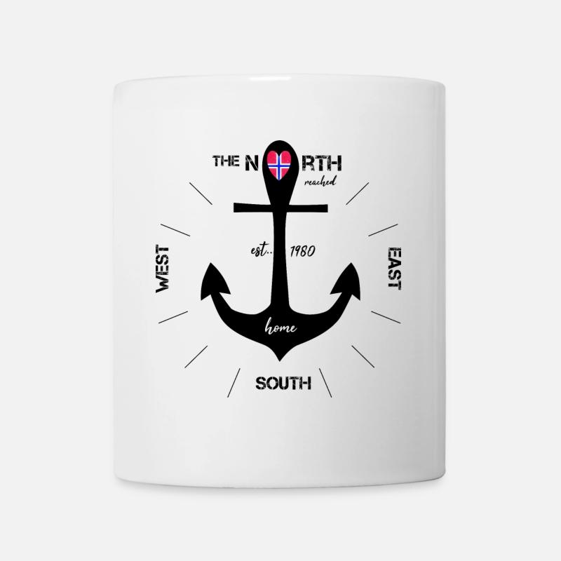 Anker Norwegen schwarz - Tasse - Weiß
