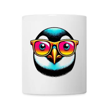 Pingouin avec des lunettes de soleil - Mug blanc - blanc - Devant