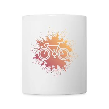 Bicycle Splash Road Bike Gravel Colors Splash of Color - Mug - white - Front