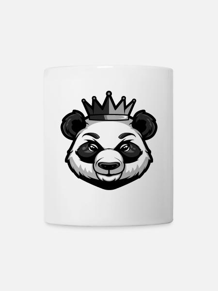 Panda Kopf Krone - Tasse - Weiß