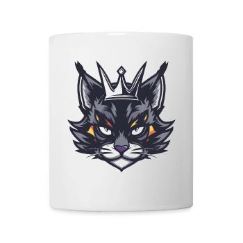 Symbole Chat Tête Couronne - Mug blanc - blanc - Devant