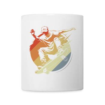 Skateboarder Junge Vintage Look - Tasse - Weiß - Vorne