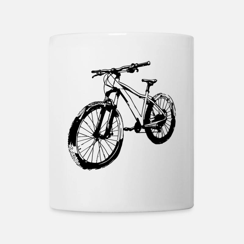Radfahrer Zeichnung - Tasse - Weiß
