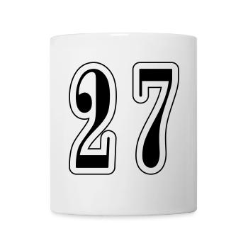 27 Zahl symbol - Tasse - Weiß - Vorne