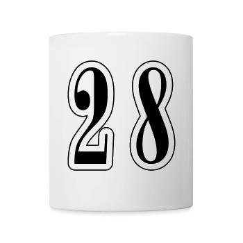 28 Zahl symbol - Tasse - Weiß - Vorne