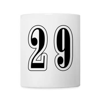 29 Zahl symbol - Tasse - Weiß - Vorne