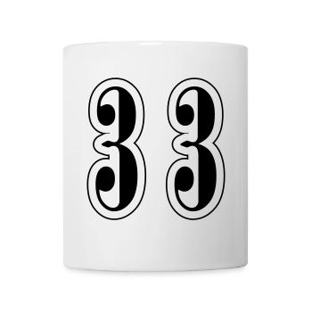 33 Symbole numérique - Mug blanc - blanc - Devant
