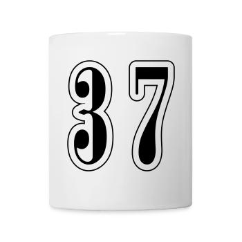 37 Symbole numérique - Mug blanc - blanc - Devant
