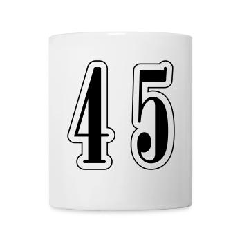 45 Symbole numérique - Mug blanc - blanc - Devant